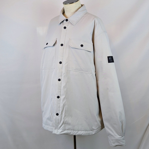 North Sails Dusk Overshirt Jacket Snap Front Lightweight Grey Violet XL NWT - Picture 6 of 13